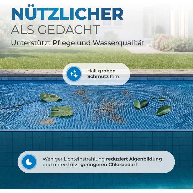 Miganeo Pool Solarfolie 800 x 400 cm rechteckig | schwarz/blau | 180 my – Bild 6