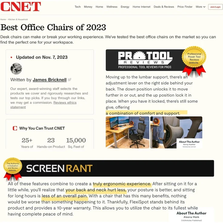 FLEXISPOT Bürostuhl Schreibtischstuhl Premium Ergonomischer C7 (Rückenlehne verstellbar 90°-128°, 2D-Kopfstütze, 3D-Armlehnen), Chef-Mesh-Bürostuhl, Computer-Bürostuhl, 130KG Tragkraft – Bild 3