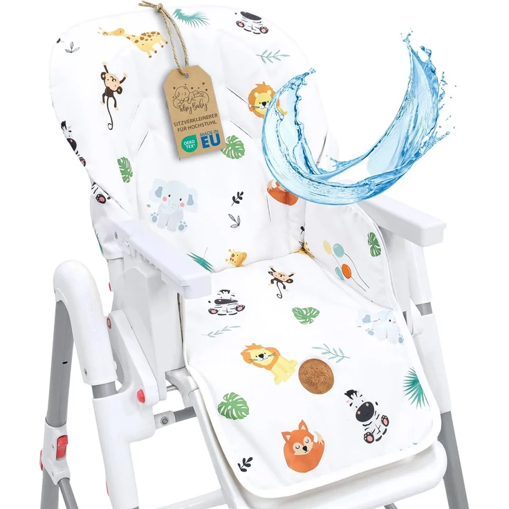 Sitzverkleinerer für hochstuhl baby sitzkissen stuhl - kinder sitzauflage für ikea peg perego kinderhochstuhl chair cover für kinderstuhl babystuhl und hochstühle zertifikat oeko-tex safari