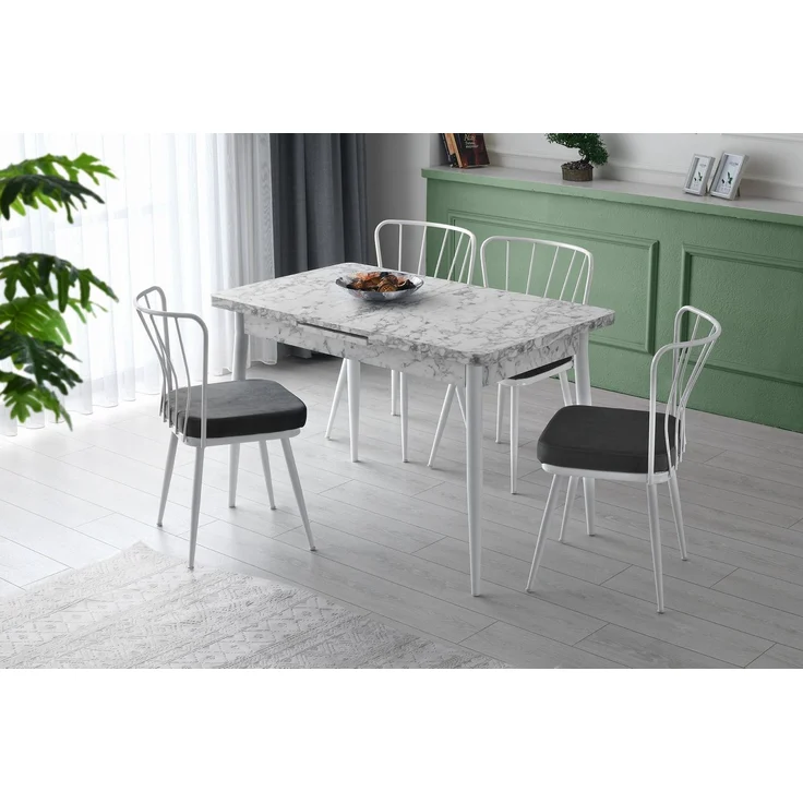 Skye Decor 'Yıldız - 962 V2' Stuhlset (2-teilig), Weiß, 43 x 82 x 42 cm – Bild 6