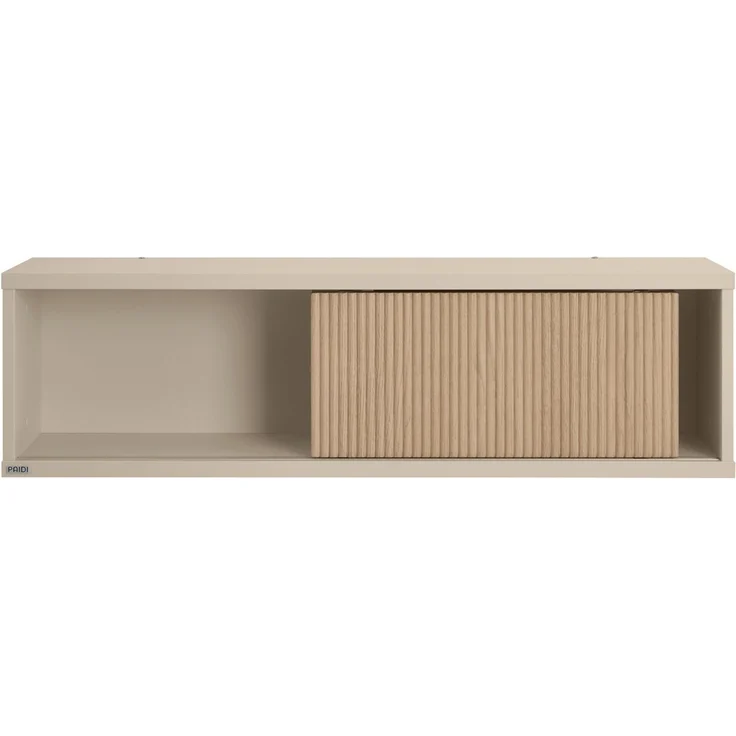 PAIDI Wandregal JONTE in Beige mit Schiebetür & 2 Fächern, Hängeregal, 20 Kg Tragkraft, Wandboard – Bild 3