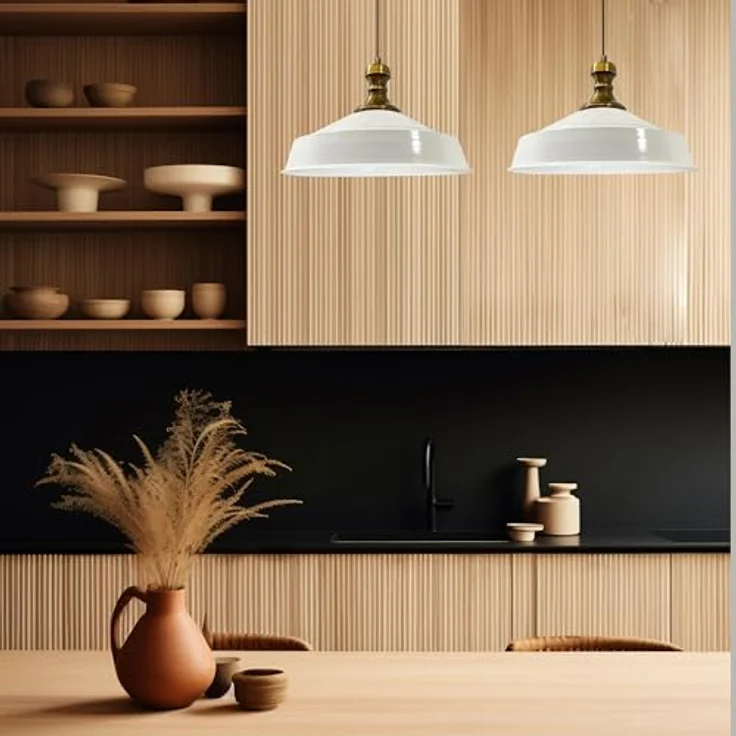 Bamyum Pendelleuchte Metall Ø41 cm, Weiß innen weiß, E27, Vintage Lampe, ohne Leuchtmittel – Bild 5