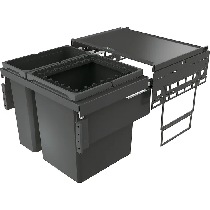 Abfallsorter COX Base 460 R/600-2 in Anthrazit / Schrankbreite 60 cm / Abfalleimer / Abfallsammler / Mülleimer