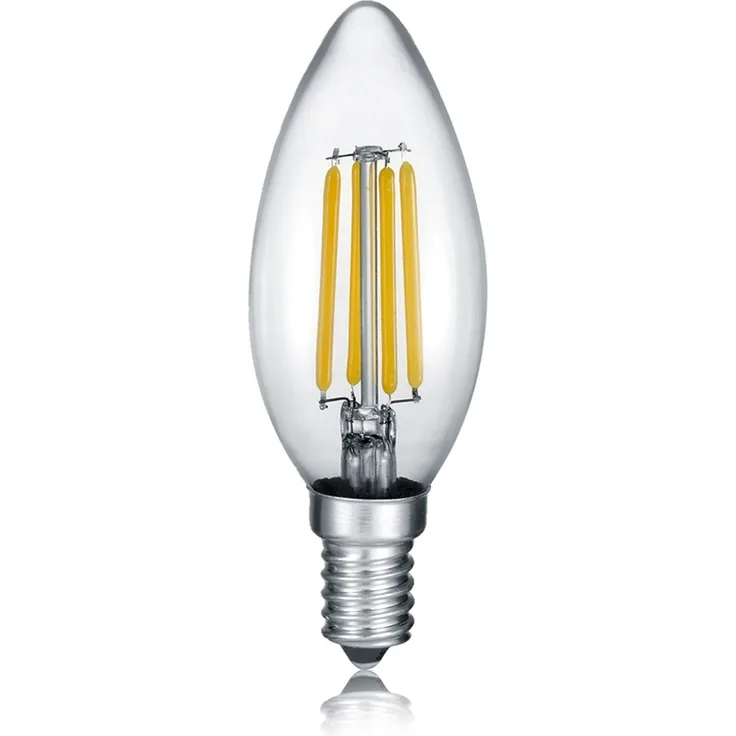 E14 Filament LED, 4 Watt, 470 Lumen, warmweiß, Ø3,5cm, 3 Stufen Dimmer