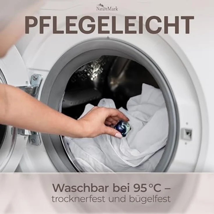 Betttuch/Bettlaken/Haustuch 250x150 cm weiß von Green Mark Textilien® 100% gewebte Baumwolle – Bild 6