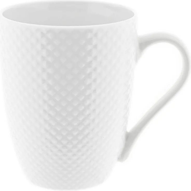 Weissberg 6-tlg. Kaffeebecher 350 ml aus hochwertigem Porzellan - Weiß