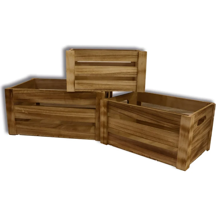 Holzkiste Basic 3er Set – Bild 2
