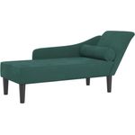 vidaXL Chaiselongue mit Kissen Dunkelgrün Samt