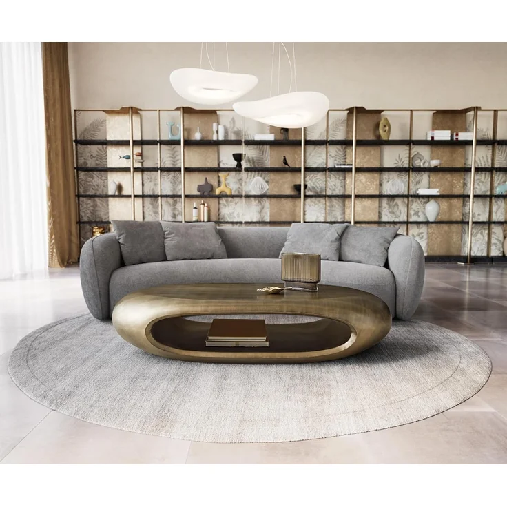 Couchtisch Sinor 140x65 cm Metallic Gold – Bild 4