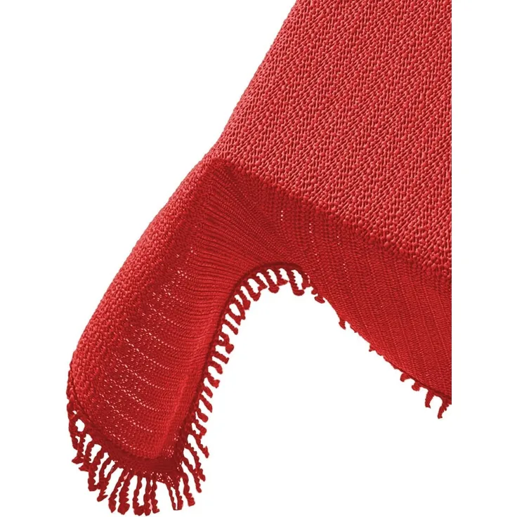 Gartentischdecke Tischdecke - wetterfest und rutschfest für Garten, Balkon und Camping - Eckig 130x160 cm - Farbe: Rot