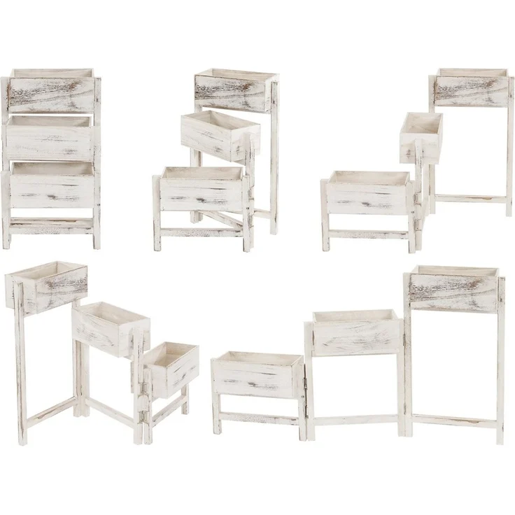MCW Standregal T275, 3 Körbe für Pflanzen, Bodenschoner, Individuell aufklappbar – Bild 3