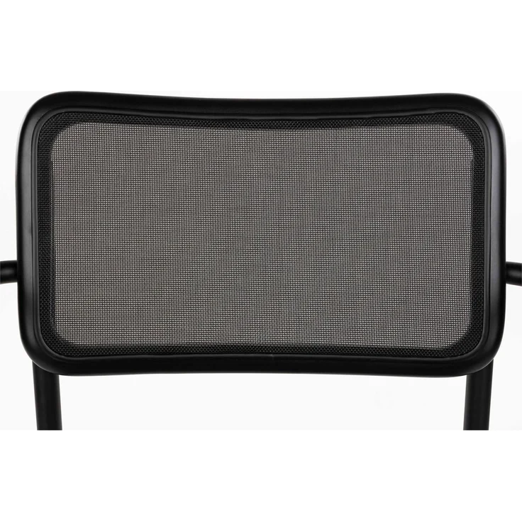 DutchBone Sessel Carree 2er-Set, Schwarz mit Armlehne, Mesh 60x53x83 cm – Bild 7
