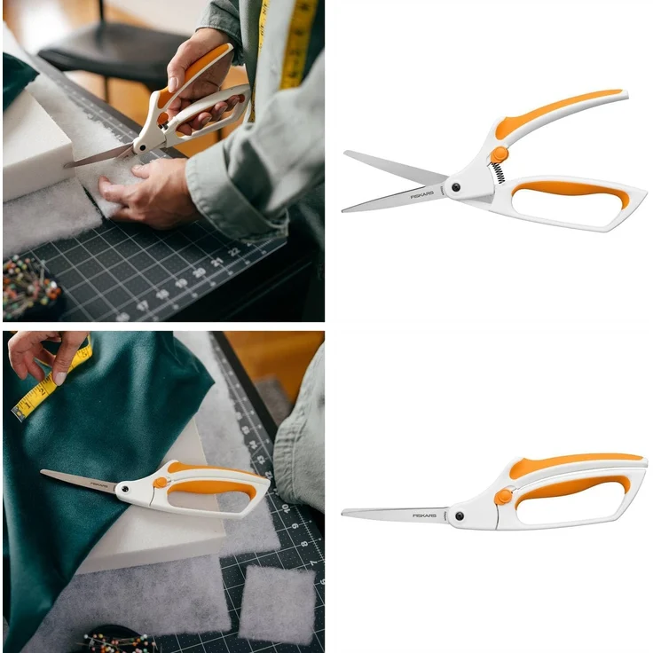 Fiskars Softgrip Stoffschere, Länge: 26 cm, Rostfreie Stahl-Klinge/Kunststoff-Griffe, Weiß, Easy Action, 1070070 – Bild 3