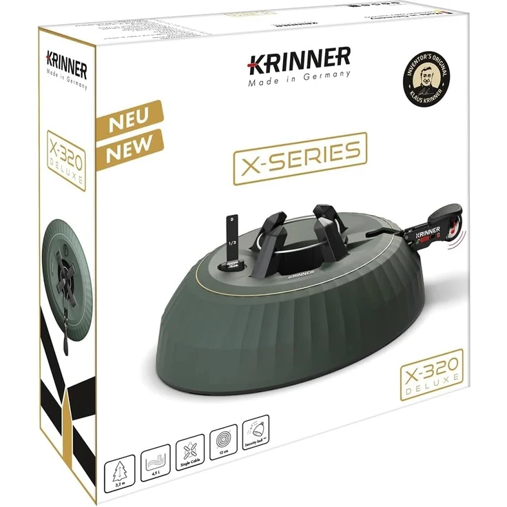 Krinner X-320 Deluxe Christbaumständer, bis 320 cm Baumhöhe, Stamm max. Ø 12 cm – Bild 8