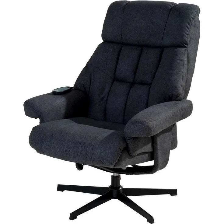 Femo Trade Relaxsessel mit Hocker VABENE, Grau, Mikrofaserbezug, Metallgestell, mit Massage- und Wärmefunktion – Bild 2