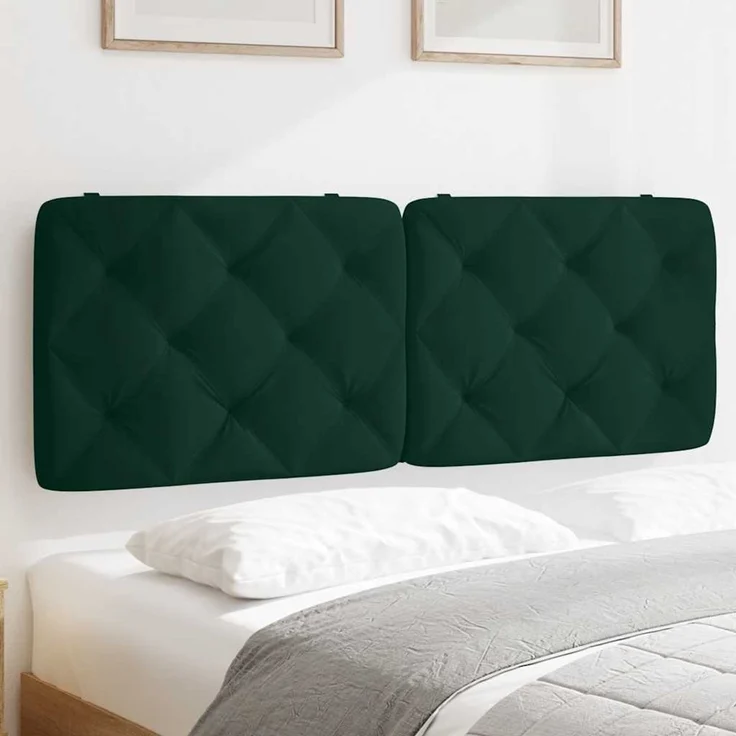 vidaXL Kopfteil-Kissen Dunkelgrün 140 cm Samt – Bild 4