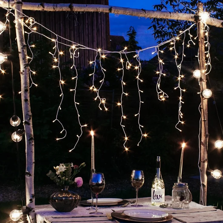 hellum LED Party Lichterkette außen, Lichterkette Glühbirnen warmweiß mit 10 Lampen, beleuchtete Länge 4,5m, 59 lm Partybeleuchtung Zimmer Garten Balkon Party Innen und Außen 577884 – Bild 5