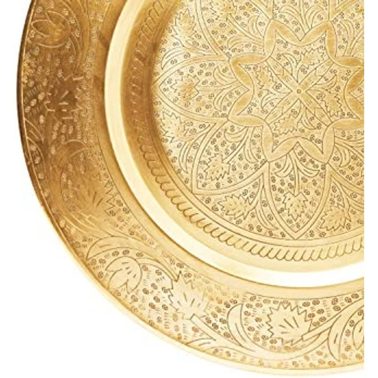 Marrakesch Orient & Mediterran Interior Beistelltisch Orientalischer Tisch Beistelltisch Klappbar Sule Gold 40cm (1-St), Handarbeit – Bild 5