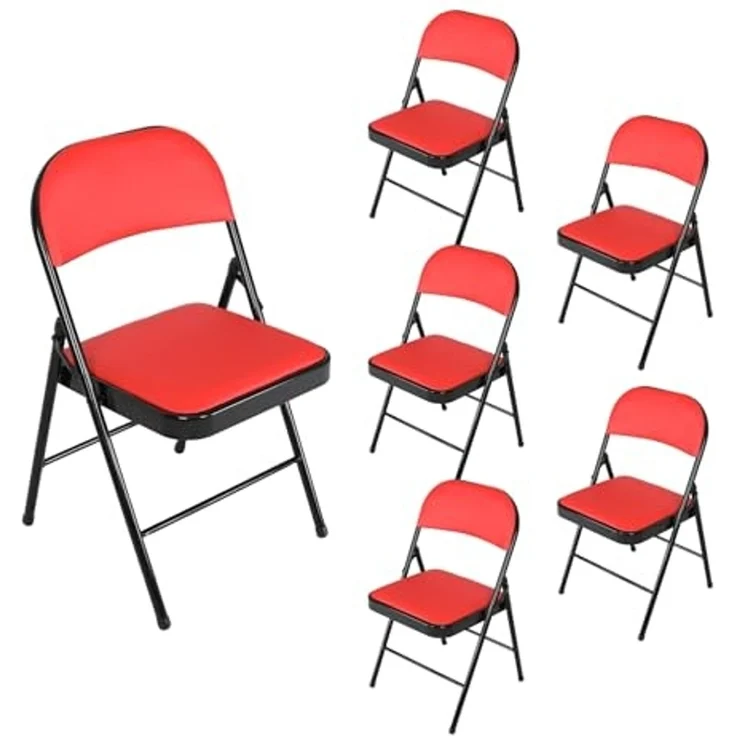 Klappstuhl Wedigo PVC Rot 6er Set – Bild 1