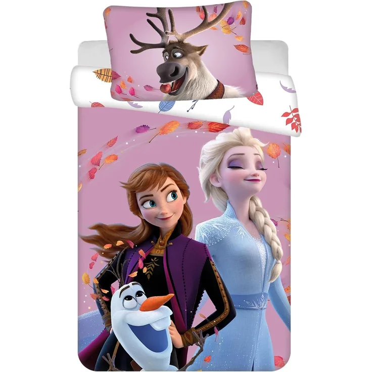 Disney Frozen Kinder Bettwäsche – Bettbezug 100x135 cm & Kissenbezug 40x60 cm
