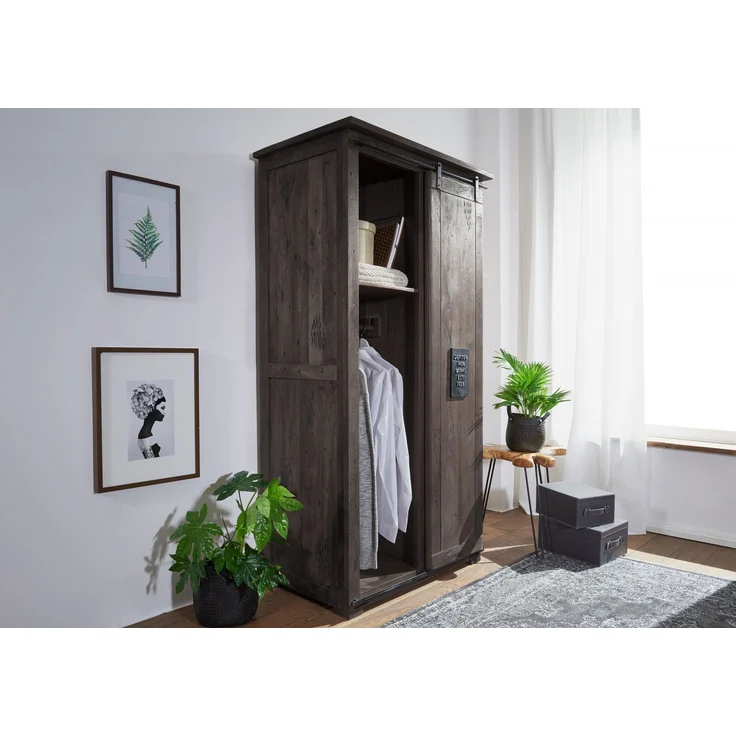 Schrank Mango 100x60x190 grau lackiert RAILWAY #216 – Bild 4