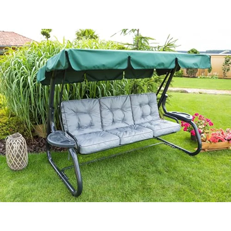 Bjird Bankauflage Venus 50 cm, 60 cm, 100 cm, 120 cm, 150 cm, 180 cm, (3 St), für Gartenbank und Hollywoodschaukel – Bild 13