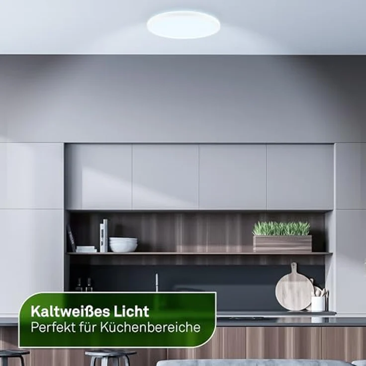 BRILONER - EEK A LED Panel Effizient mit 11W bei 2400lm, ca. 50.000h Licht, flach, CCT, indirektes Licht, LED Lampe, Deckenleuchte, Wohnzimmerlampe, Deckenlampe, Flurlampe, 29,3x3 cm, Weiß – Bild 6