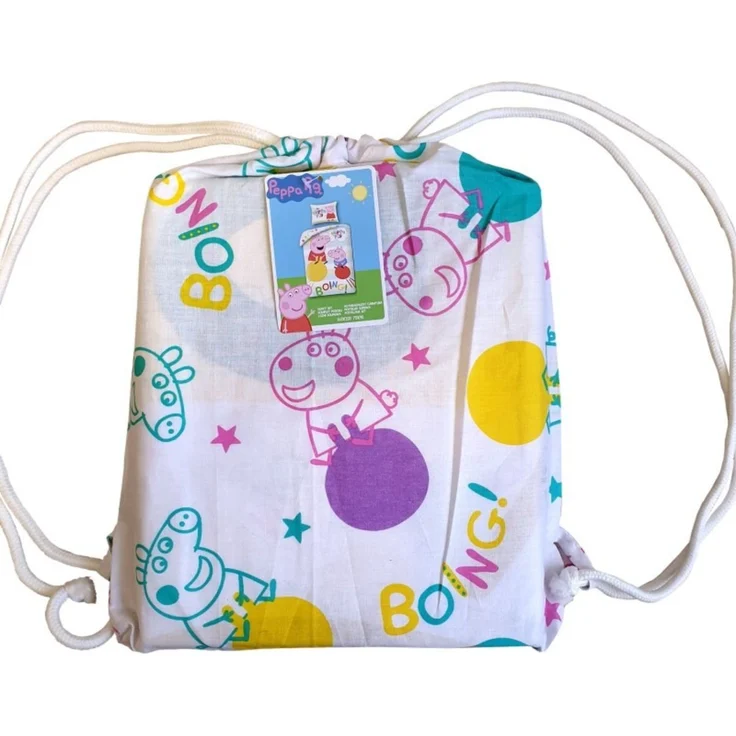 Peppa Pig Bettwäsche Set aus Baumwolle Bettdeckenbezug 140 × 200 cm mit 70 × 90 cm Kissenbezug – Bild 3