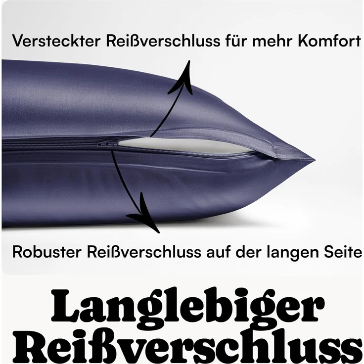 Seralino Bettwäsche Set in Gr. 135x200, 155x220, 200x200 cm, 100% Lyocell (Tencel), Besonders weich & atmungsaktiv – aus natürlichen Eukalyptusfasern – Bild 5