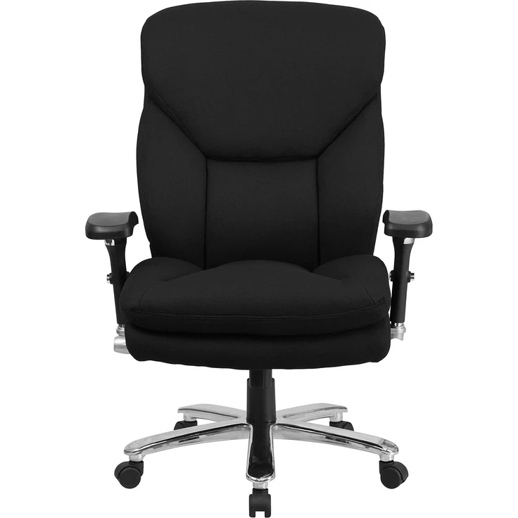 Flash Furniture Hercules Serie 24/7 Bürostuhl für intensiven Gebrauch, groß und hoch, 180 kg, schwarzer Stoff, ergonomischer Chefsessel mit Lendenknauf – Bild 7