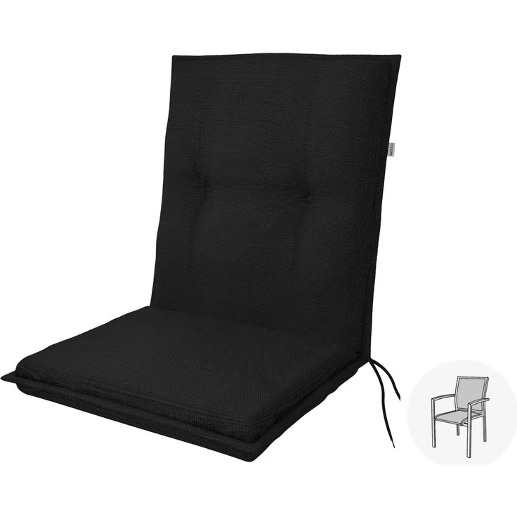 Doppler Sitzauflage "Star" Low, dunkelblau, für Niederlehner (100 x 48 x 6 cm)