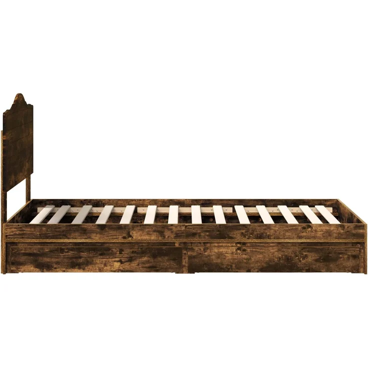 vidaXL Aufbewahrungsbett Geräucherte Eiche 90 x 200 cm Holzwerkstoff 3413545 – Bild 8