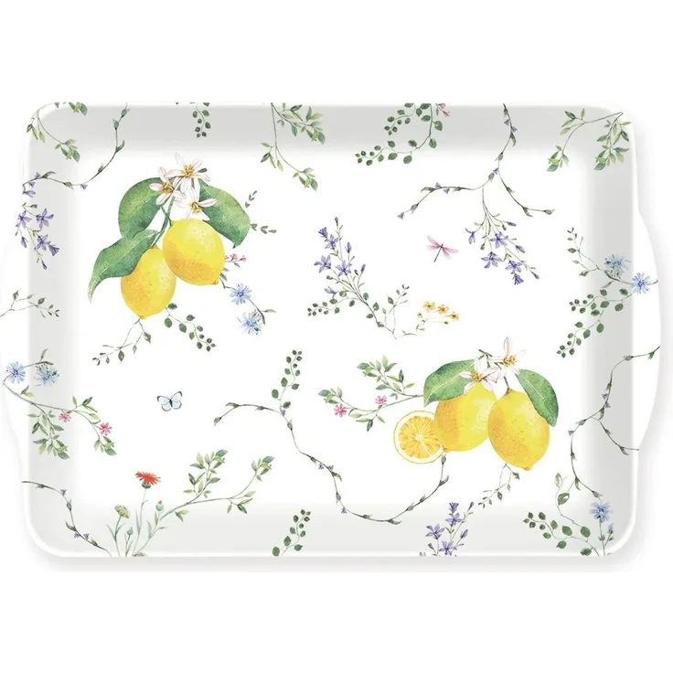 EasyLife Servierteller Fleurs et Citrons, Spülmaschinengeeignet