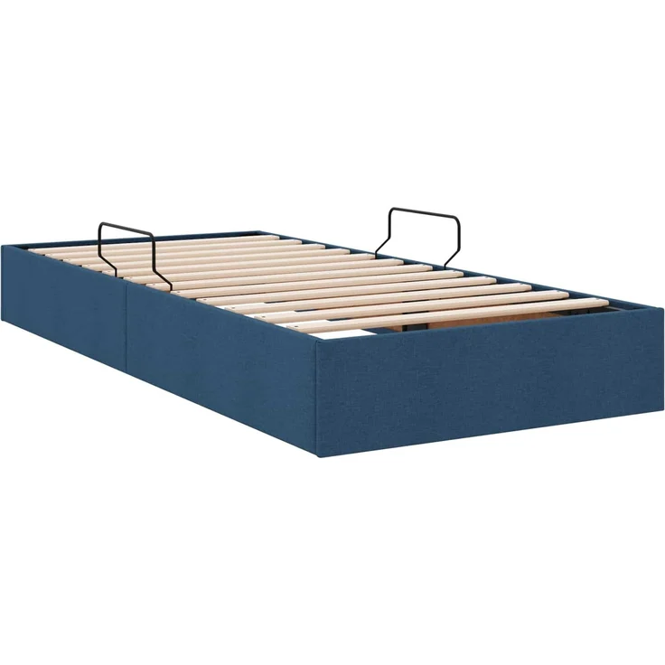 vidaXL Ottoman Bettgestell mit Speicher Blau 100 x 200 cm Stoff 3442807 – Bild 5
