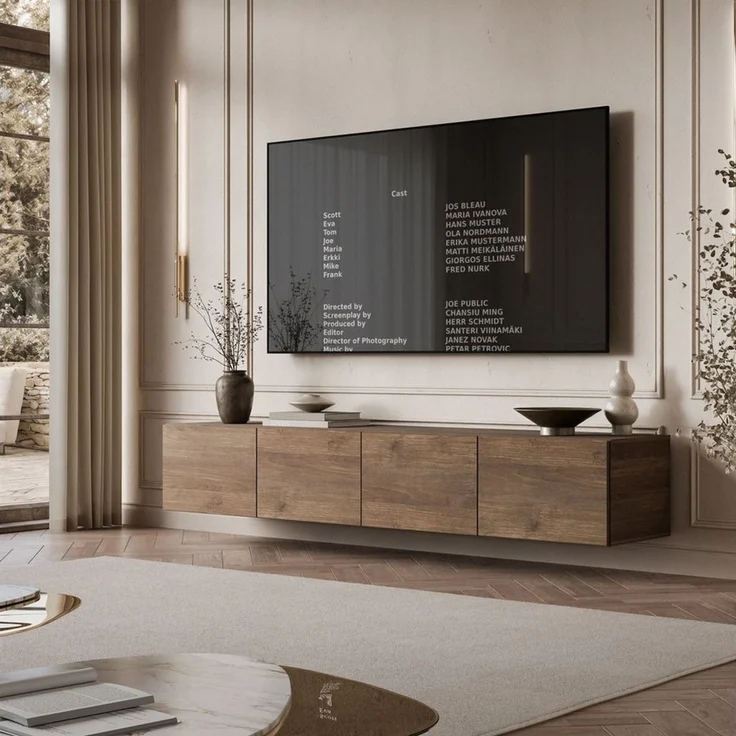 Lookway TV-Schrank COLGANTE Nussbaum 200 cm hängend (2x TV- Schrank) 200x40x36 cm – Bild 4