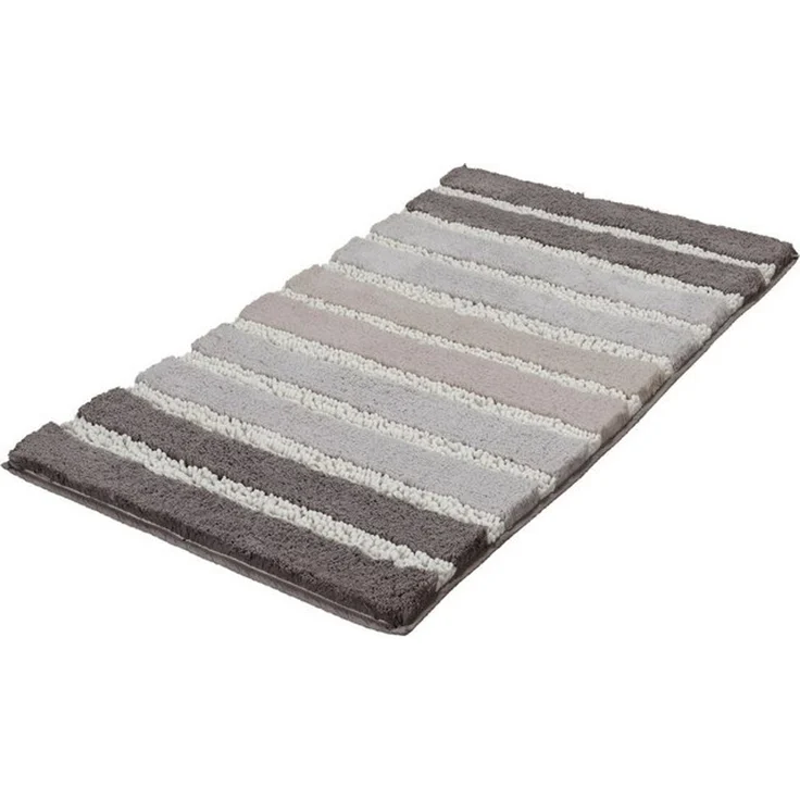 Kleine Wolke Badematte Phoenix, Höhe 35 mm, rutschhemmend beschichtet, fußbodenheizungsgeeignet, Baumwolle, Kunstfaser, quadratisch, Badteppich, gestreift, Hoch-Tief Effekt, waschbar – Bild 4