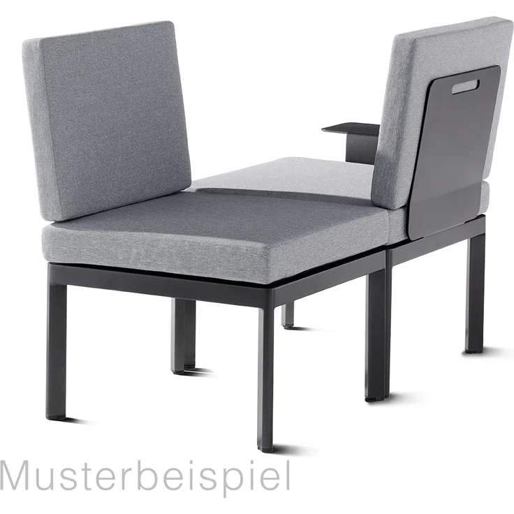 Sieger Lugo Lounge Basis - inkl. 1x Rücken- / Seitenelement + 1x Verbindungselement Einzelteil des Loungesets Lugo, Aluminium Eisengrau, 60 x 36 x 60 – Bild 24