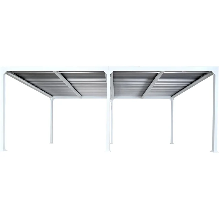 Mendler 'HWC-L41' Pergola ohne Seitenwände, Metall weiß, 3x6 m, ohne Seitenwände – Bild 6