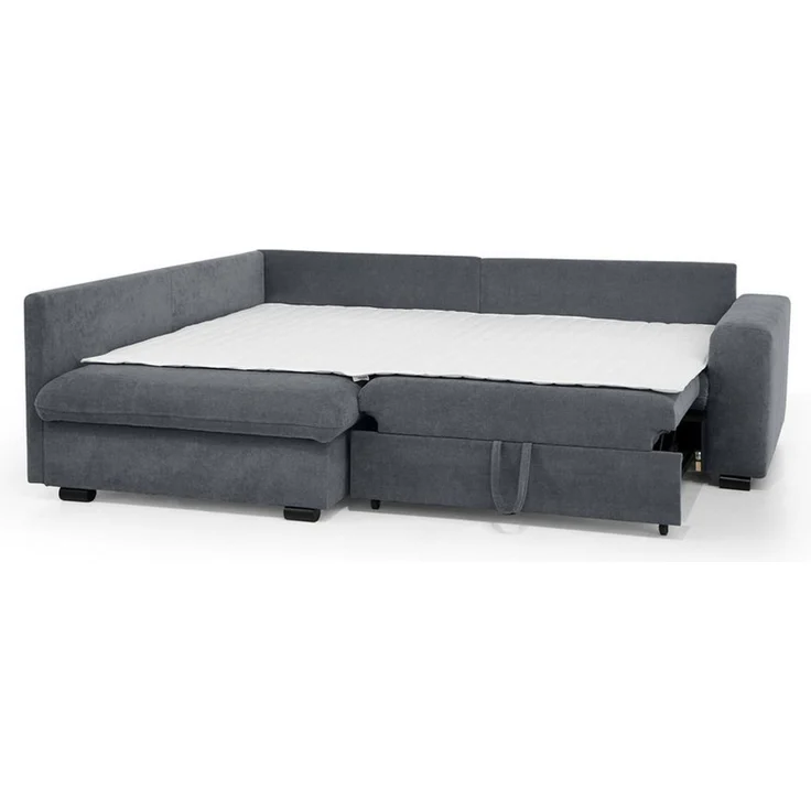 Beautysofa Ecksofa RAMO mit Schlaffunktion 160x200 cm, im Set mit Topper – Bild 2