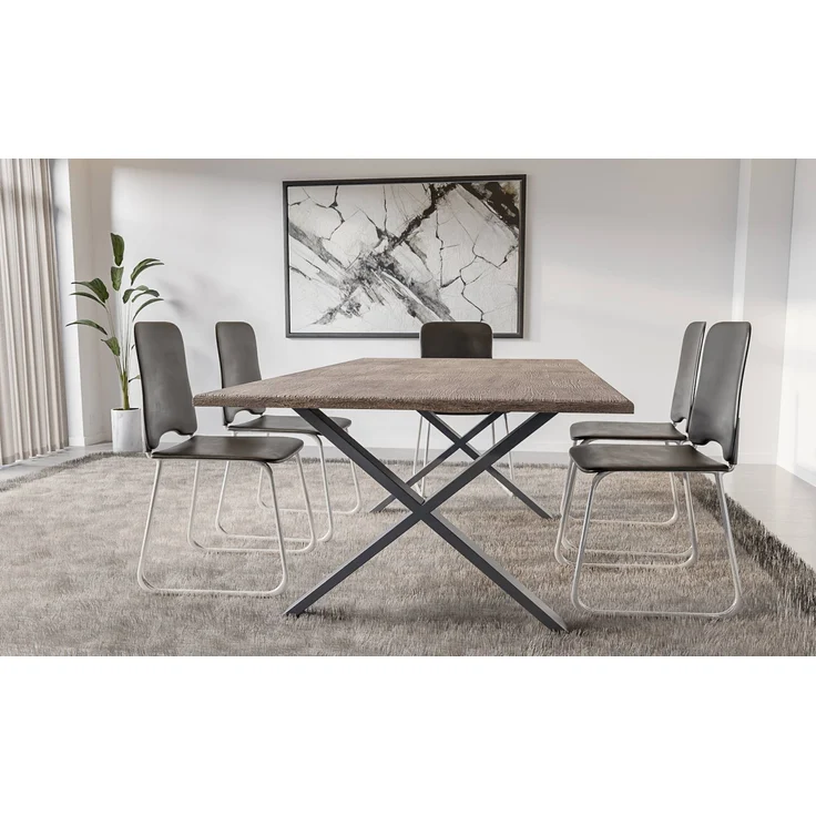 CLP 2er Set Tischbeine Swift aus Vierkantprofilen,grau L – Bild 3