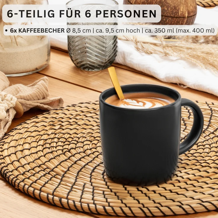 SÄNGER Kaffeebecher Set Madeira 6 teilig – Bild 1