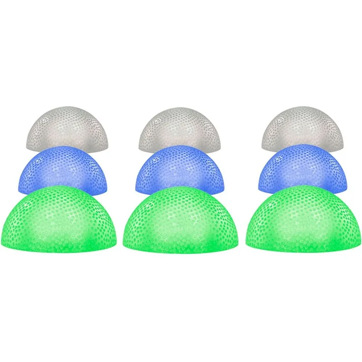 9er Set RGB LED Gartenlampe, Halbkugel