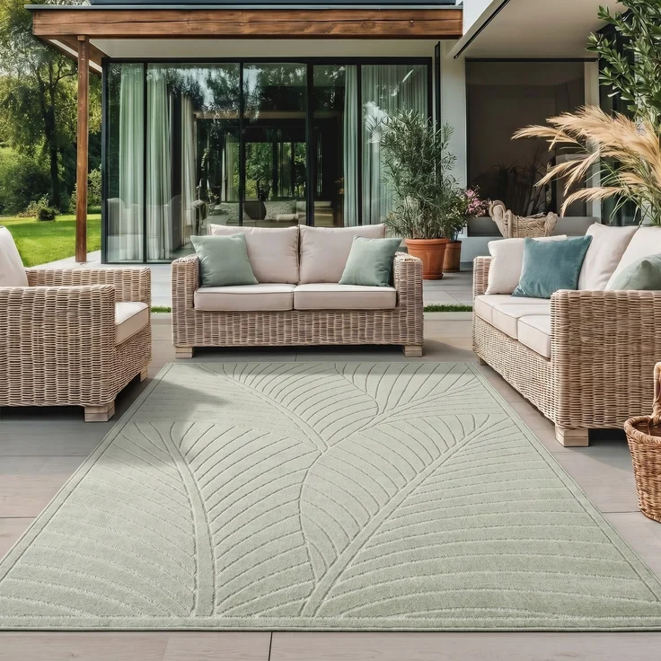 In- & Outdoor Teppich Nova 1203, rechteckig - 140 x 200 cm - Grün – Bild 2