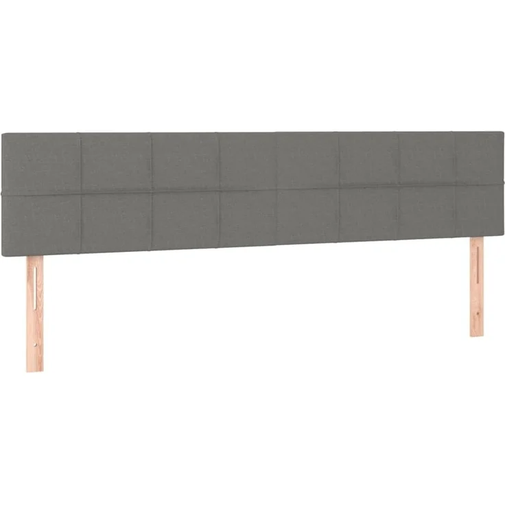 vidaXL Kopfteile 2 Stk. Dunkelgrau 100 x 5 x 78/88 cm Stoff 346089 – Bild 1