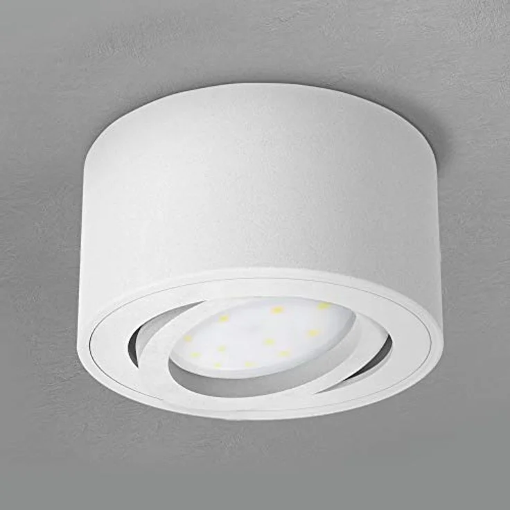 SSC-LUXon CELI-1WM, kleiner schwenkbarer LED Deckenspot mit tauschbarem 4W warmweiß Modul, weiß pulverbeschichtet – Bild 4