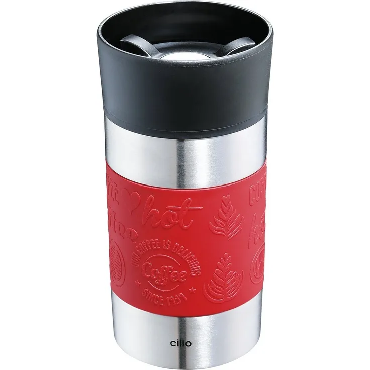 Thermobecher Isolierbecher Travel Mug coffee to go Becher cilio VIAGGIO 300 ml rot 546194