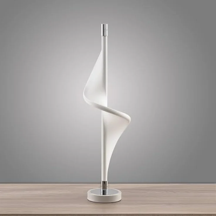 Lucande LED-Tischlampe Edano, dimmbar, 60 cm, weiß, Textil mit Stepdim-Funktion – Bild 4