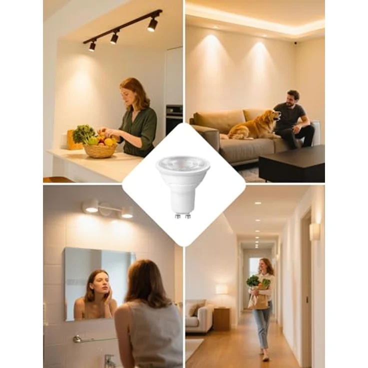 Lepro Energieklasse A GU10 LED Warmweiss, 2W 2700K Warmweiß 360 LM, Nicht Dimmbar Reflektorlampe, Energiesparendes GU 10 LED Leuchtmittel, 38° Abstrahlwinkel für Wohnzimmer, Küche, 2 Stück – Bild 9