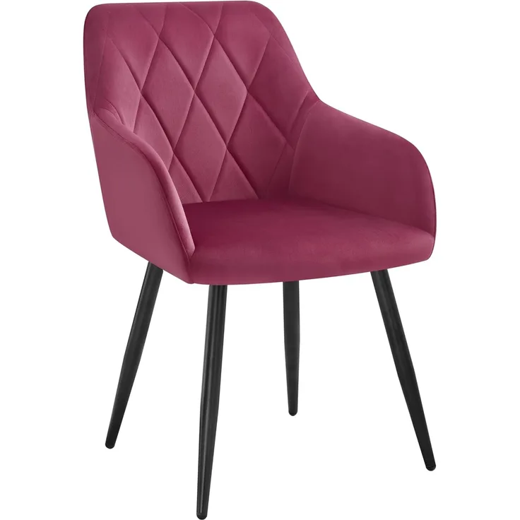 Woltu Esszimmerstuhl (1 St), mit Samtbezug, Küchenstuhl, mit Metallbeinen