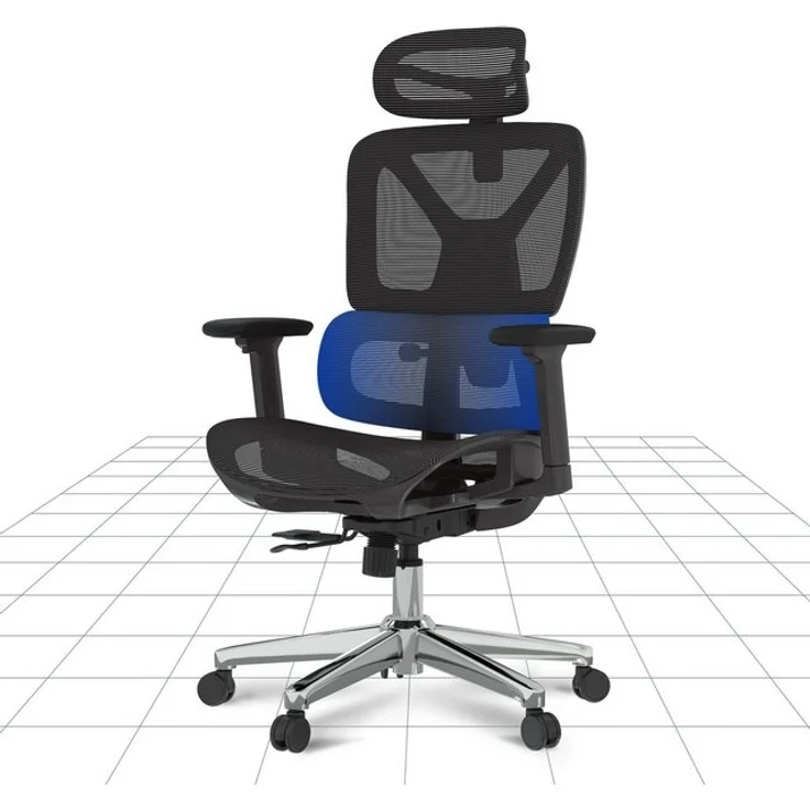 FLEXISPOT Bürostuhl ErgoX, Schreibtischstuhl Premium Ergonomischer (Rückenlehne verstellbar 90°-135°, 3D-Armlehnen, 3D-Kopfstütze, 5D-verstellbare Rückenlehne), Chef-Mesh-Bürostuhl, Computer-Bürostuhl, 130KG Tragkraft – Bild 4